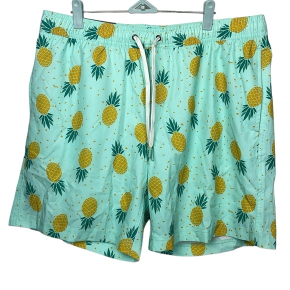 🍍 New Member’s Mark Resort Pineapple Print Swimming Trunks Men’s Size L - Picture 1 of 9